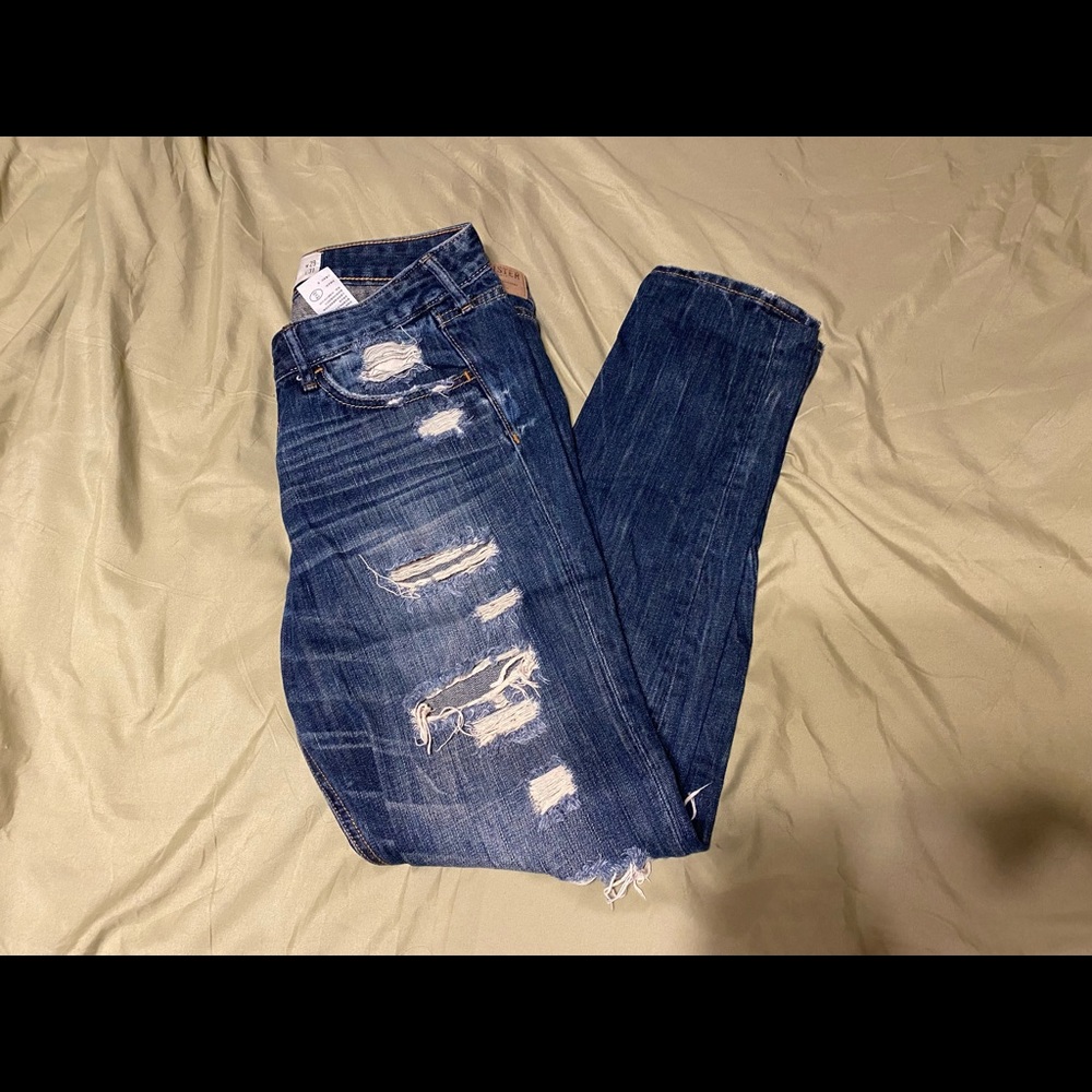 Distressed jeans